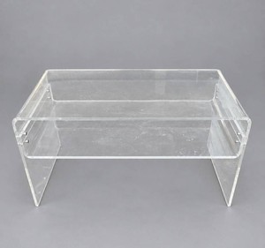 Clear Acrylic Two-Tier CocktailCoffee Table 31.5x19.75x15
