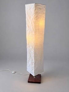 Textured Paper Shade Floor Lamp With Wooden Base 57