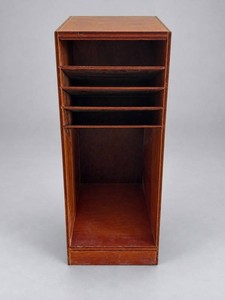 Wood Office Storage Cabinet With Open Shelves 11x13x5x27