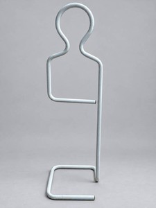 White Tubular Metal Display Mannequin Stand 5 feet tall