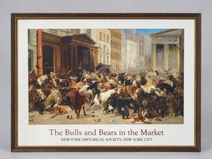 The Bulls and Bears in the Market Framed Art Print New York Historical Society 37.75x29
