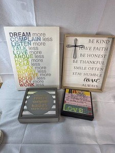 Inspirational Framed Wall Art Mixed Lot Curly Girl Designs and Designs by Kathy (Lot of 4)