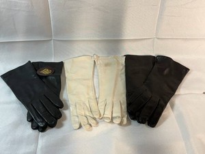 Leather Gloves Fur and Silk Lined Mixed Lot - 3 Pairs New Romania Western Germany
