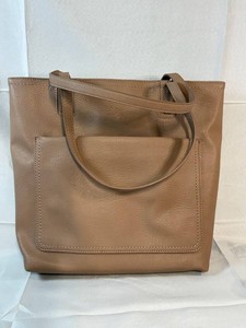 LC Lauren Conrad Blush Beige Faux Leather Tote Handbag