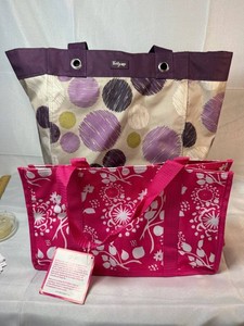 Thirty-One All Day Organizing Sketchy Dot Tote Bag and Pink Keep it Caddy (Lot of 2)