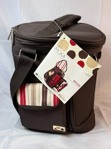 Picnic Time Moka Collection Heritage Wine and Cheese Cooler Tote Picnic Backpack Set