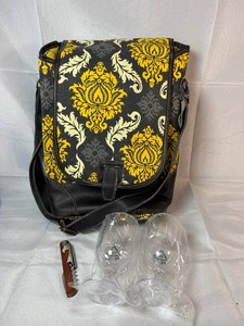 Picnic Time Insulated Picnic Bag With Wine Glasses & Corkscrew