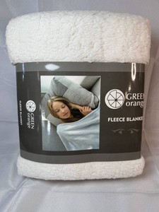 White Sherpa Style Blanket New