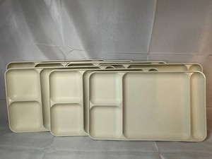 Vintage Stackable Tupperware Divided Food Serving Lunch Trays - Set of 8