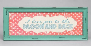 Large Love You to the Moon and Back Framed Decorative Sign 40x16