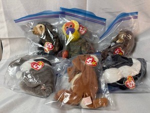 Ty Beanie Babies Plush Animal Assortment (Lot of 6)