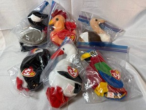 Ty Beanie Babies Plush Bird Assortment (Lot of 6)