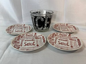 Seymour Mann Gourmets Choice Cheese Plates & Glass Mixed Lot