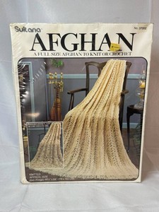 Sultana 37002 Afghan Knitting & Crochet Kit - Shamrock, Sealed