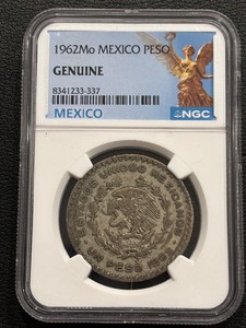 1962 Mexico Silver Peso NGC Genuine