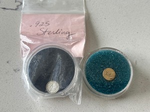 .925 Sterling Silver and 14K Gold Miniature Coins