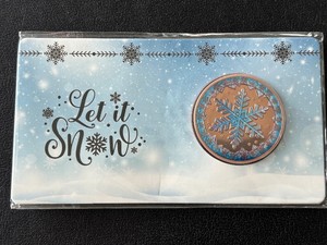 1 Ounce .999 Fine Copper Round Snowflake