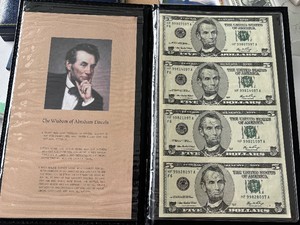 Uncut Sheet 2006 $5 Dollar Federal Reserve Notes