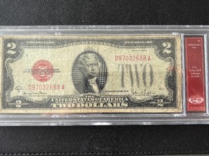 1928 G Red Seal $2 Dollar Note