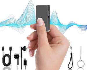 64GB Voice Recorder - Audio Recorder with One Button Recording - Voice Activated Recorder Device with Al Noise Reduction, Portable Recording Device for Lectures, Interviews, Work