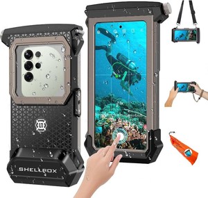 $42 2026 Diving Snorkeling Phone Case for iPhone 17161514131211 Pro MaxXSX Samsung Galaxy S26S25S24 Professional Scuba Dive Waterproof Underwater Photo Video Cover (5TH, Black-)
