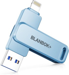 $29 MFi Certified 256GB Flash Drive for iPhone Photo Stick, USB Memory Stick iPhone Flash Drive for Photos Videos, High Speed External Storage USB Stick Thumb Drive for iPhoneiPadAndroidPC(Sky Blue)