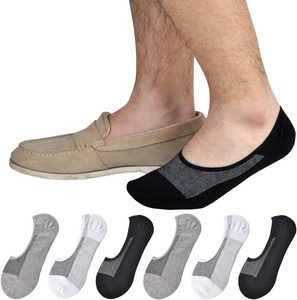 Genuine Mens No Show Socks, Loafer Sneakers Low Cut Cotton Socks Non Slip