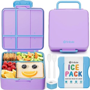 $24 Fimibuke Chill Bento Box for Kids, Toddler Lunch Box with Built-In Ice Pack