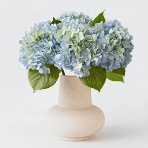 $28 ZYTUYO 20 4PCS Artificial Light Blue Hydrangea Flowers Large Faux Latex Real Touch Fake Hydrangeas Silk Bouquet with Leaves Stems for Family Table Office Wedding Party Arrangements