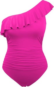 $38 Hilor Womens One Piece Swimsuit One Shoulder Tummy Control Bathing Suit Size 12