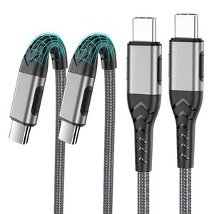 Durcord 2Pack 10ft USB C Charger Cable - 100W Fast Charging for AndroidPhonePad, Type C to Type C Compatible with iPhone 18171615 Pro Plus Max