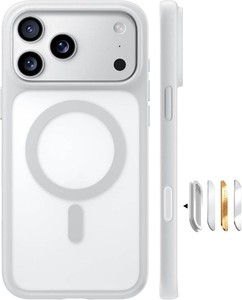 $30 TORRAS Magnetic Shockproof for iPhone 17 Pro Case, Camera Control Silver