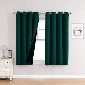 $38 ChrisDowa 100% Blackout Curtains for Bedroom 63 Inches Long 2 Panels Set