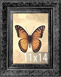 $20 Vintage Picture Frame, Decorative Wall Hanging and Tabletop Display Photo Frame (Black, 11X14)