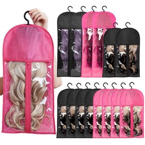 $24 14PCS Wigs Storage Bags With Hanger, Dust-proof Wig Holder, Water-proof Wigs Rack & Organizer, Breathable Hair Extension Holder (14PCS Assorted Set in 2 Sizes & 2 Colors)