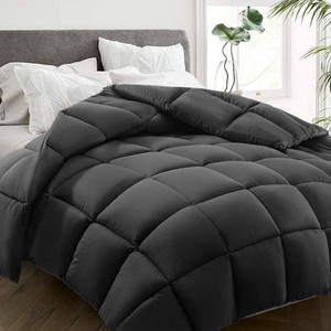 $51 All Season California King Size Bed Comforter - Cooling Down Alternative Quilted Duvet Insert with Corner Tabs - Winter Warm - Machine Washable - Grey, 96 x 104 Inch