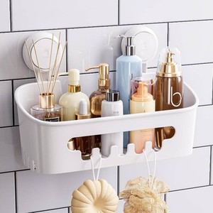 $20 TAILI Shower Caddy Suction Cup, Heavy Duty Bathroom Organizer, Removable Shelves for Inside Shower, Shampoo, Waterproof Suction Plastic Storage for Bathroom Accessories Holder, White