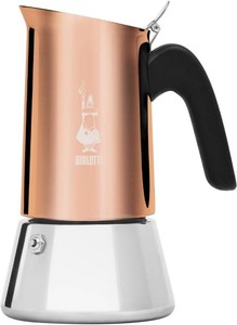 $69 Bialetti - Venus Induction, Stainless Steel Stovetop Espresso Coffee Maker, Suitable for all Types of Hobs, 6 Cups (7.9 Oz), Copper,Silver