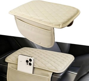 Console Cover 2 Storage Universal Leather Armrest Cushion