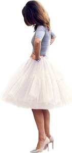 $24 Womens Knee Length Princess Petticoat Underskirt Tulle Tutu Skirt for Prom Party P84 size unknown