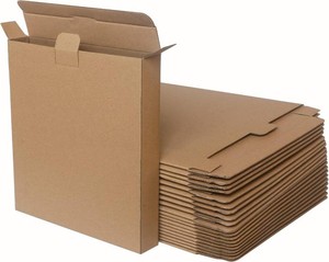 $23 20 Pack 9.25x 9.4x 1.5 Flat Shipping Boxes, Brown Kraft Corrugated Cardboard Mailer Boxes, Recycable, Mailing and Storing