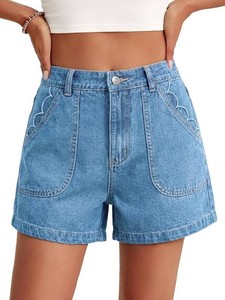 $37 Cicy Bell Womens Baggy High Waisted Jean Shorts Summer Wide Leg Jorts Casual Vintage Denim Shorts Size 6