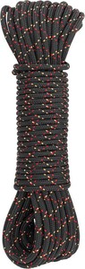 GM CLIMBING 6mm Accessory Cord Rope Double Braid CEUIAA (Black, 20ft)