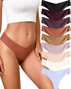 $20 Take Talk Underwear Womens 9 Pack Seamless Thongs No Show Workout Panties Size Small