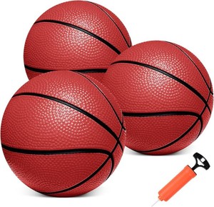 Iyoyo Mini Basketballs,3 Pack 6 Inch Small Basketball Set with Pump Over The Door Mini Hoop Basketball Replacement Toy for Toddlers,Kids,Teenagers for Pool,Indoors,Outdoors