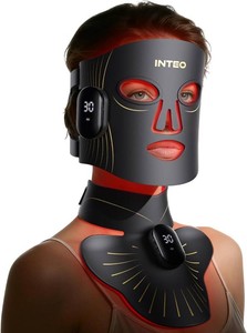 $130 Red Light Therapy Mask for Face & Neck, Wireless LED Face Mask, 4 Modes