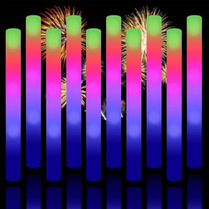 $22 Taotuo Glow Sticks Bulk, 20 Pack LED Light Up Foam Sticks 3 Modes Color Flashing,Glow Party Supplies for Wedding Birthday, Raves, Concert, Camping, New Year, Carnival, Halloween Christmas