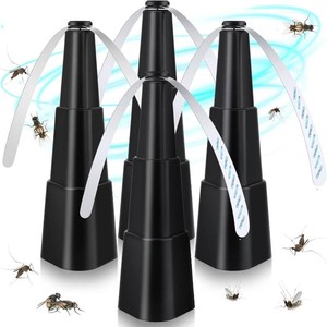$27 Fly Fans for Tables, Fly Repellent Fan Indoor Outdoor with Holographic Blades, Batteries Powered for Picnic, Party, Restaurant, Kitchen, and BBQ,4 Pack