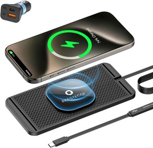 $24 Magnetic Wireless Car Charger Pad, REESTECQI 15W Wireless Charging Pad for Magsafe Charger Wireless Charger for Car Non Slip Type C with 40W Car Charger for iPhone 18171615141312 (1M Cable)