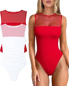 $33 OQQ Women 2 Piece Bodysuit Shapewear Casual Going Out Tops Size Xl